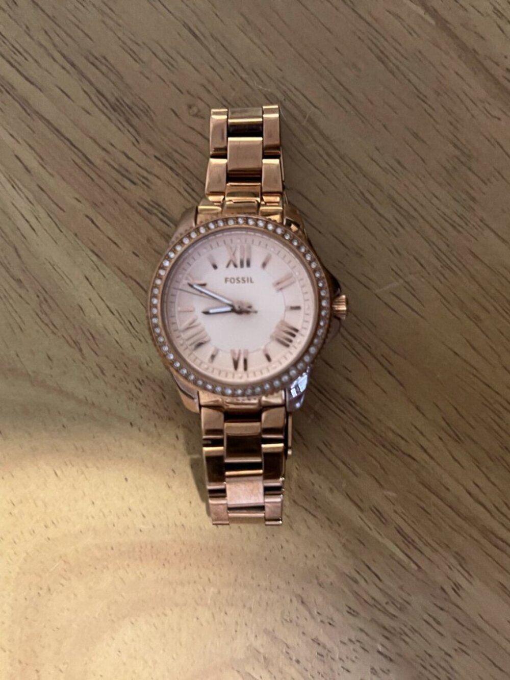 Fossil Rose Gold Crystal Accent Watch